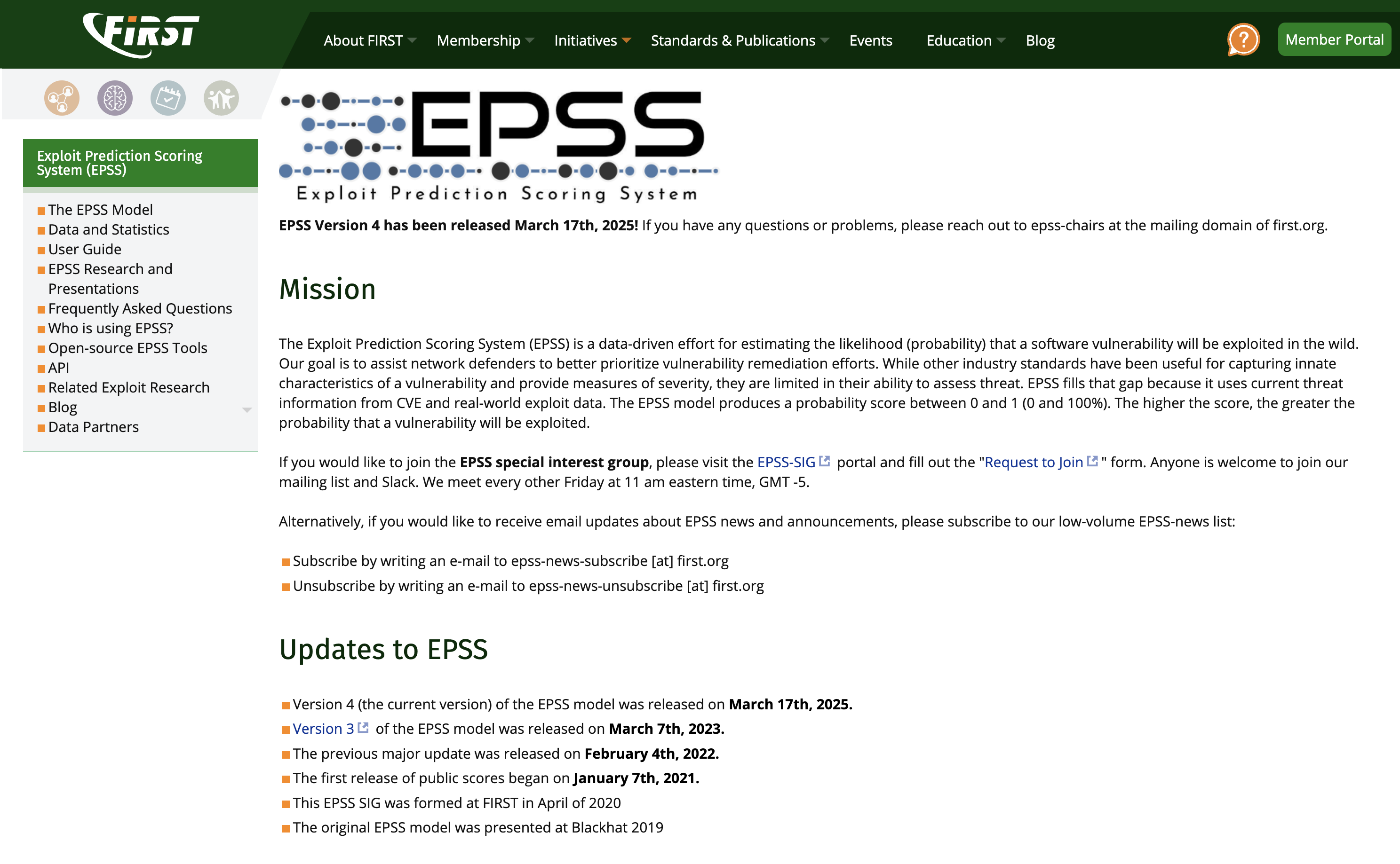 First EPSS