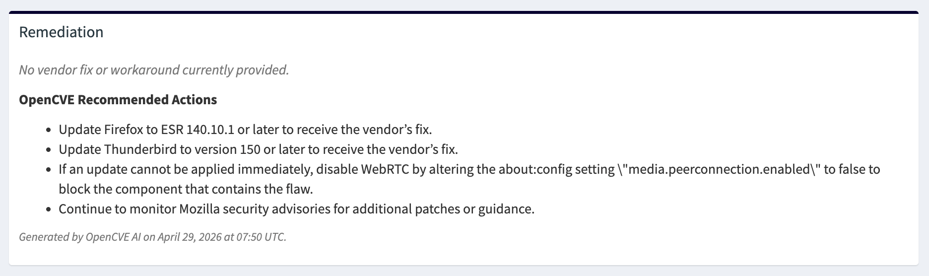 Firefox Remediation